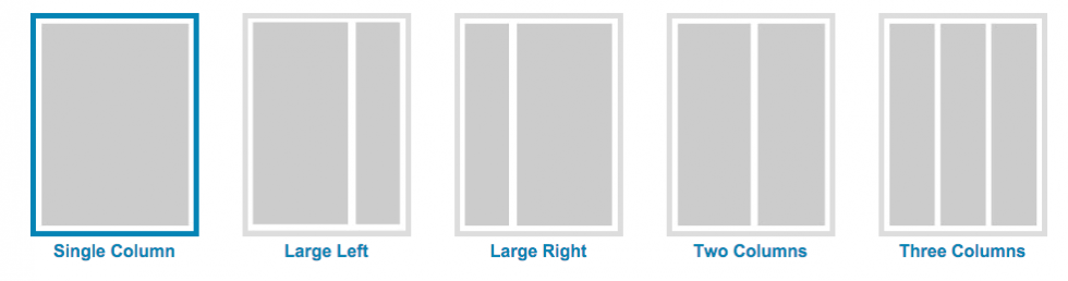 Page Layouts available